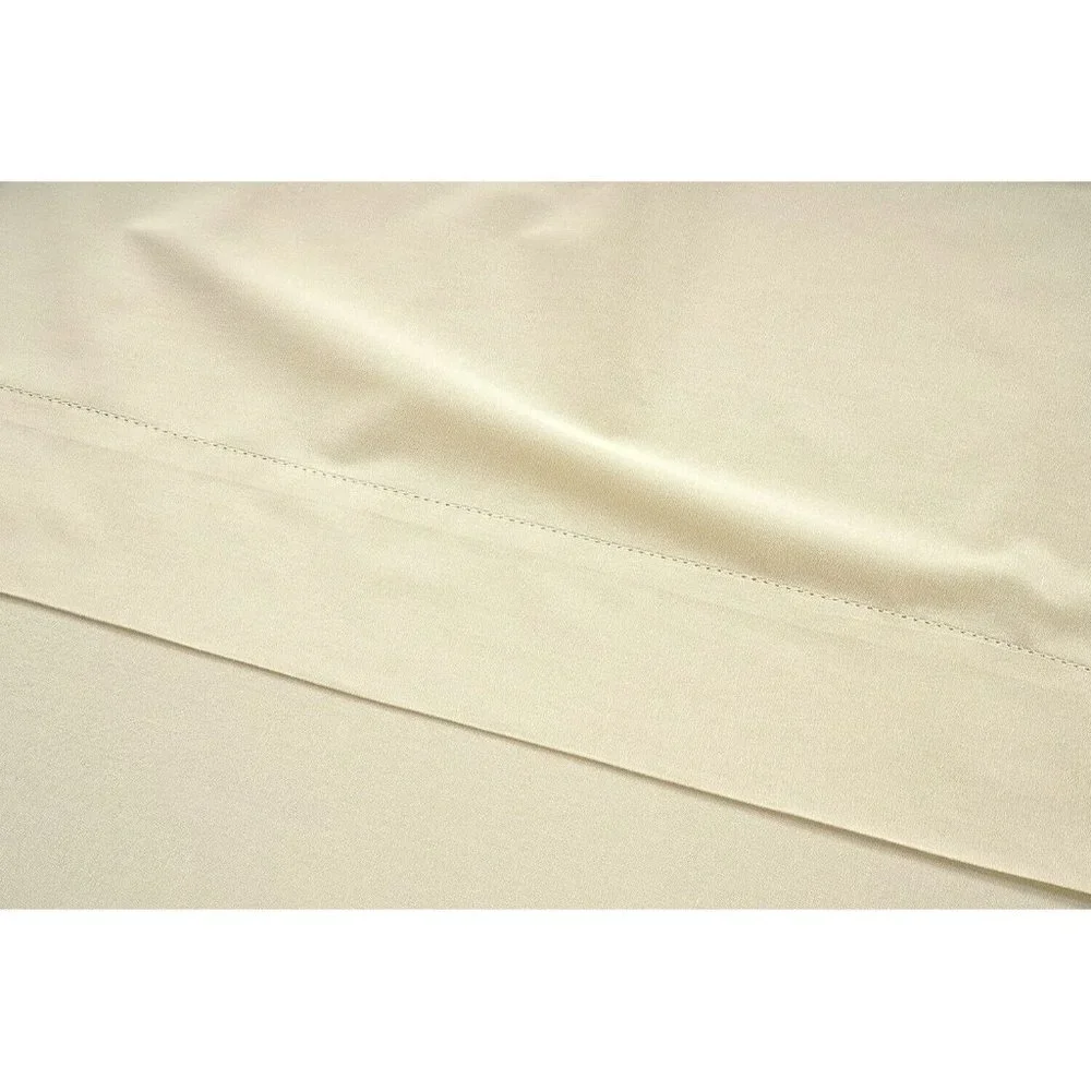 King Size 4 Piece 100% Organic Cotton Sheet Set Light Yellow Color